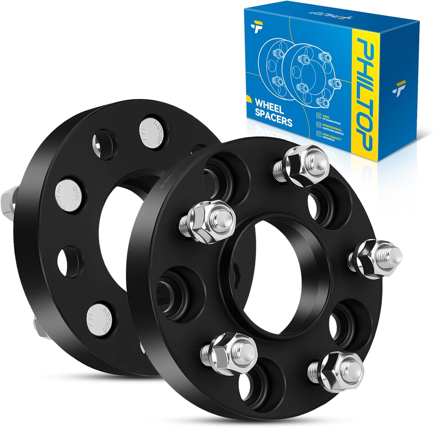 PHILTOP 5x4.5 Wheel Spacers 1 inch for Kia, 2 Pcs 5 Lug Hub Centric Wheel Spacers with 67.1mm Hub Bore M12x1.5 Studs fit for 2004-2009 Amanti, 2014-2020 Cadenza, 2022 Carnival, 2022 EV6