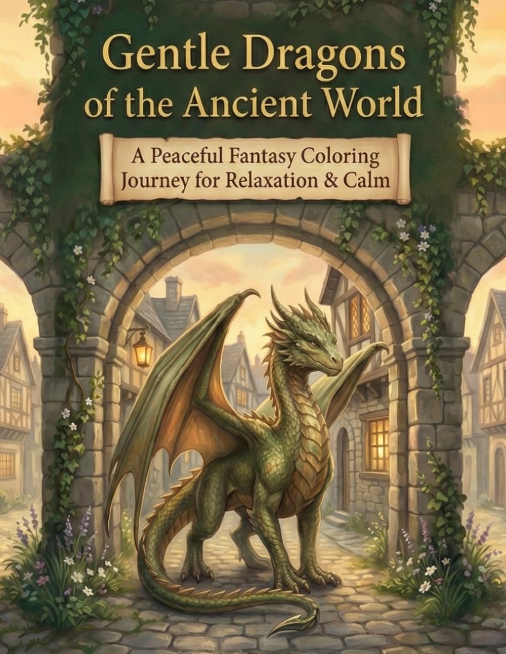 Gentle Dragons of the Ancient World: A Peaceful Fantasy Coloring Journey for Relaxation & Calm