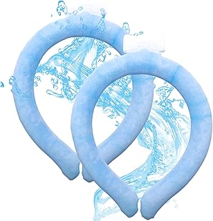 Neck Cooling Tube, Reusable Wearable Cooling Neck Wraps for Summer Heat, Cooling Starts at 28°C, Relief for Hot Flashes and Fever Smart ice Neckband for All Sports Outdoor Activit…