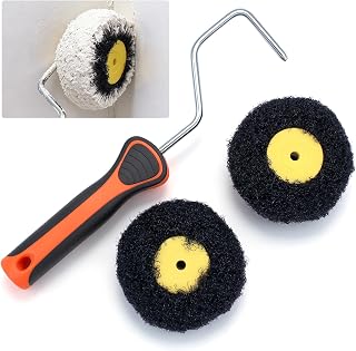 2 × Ecke Spezialwalze für Spachtelmasse und 1 × Farbrolle Bügel | Farbroller Eckenroller Lackierwalze Lackrollen Eckenwalze Wandecken Lackierwalzen Deckenecken Lackrolle Ecke Spachtelwalze
