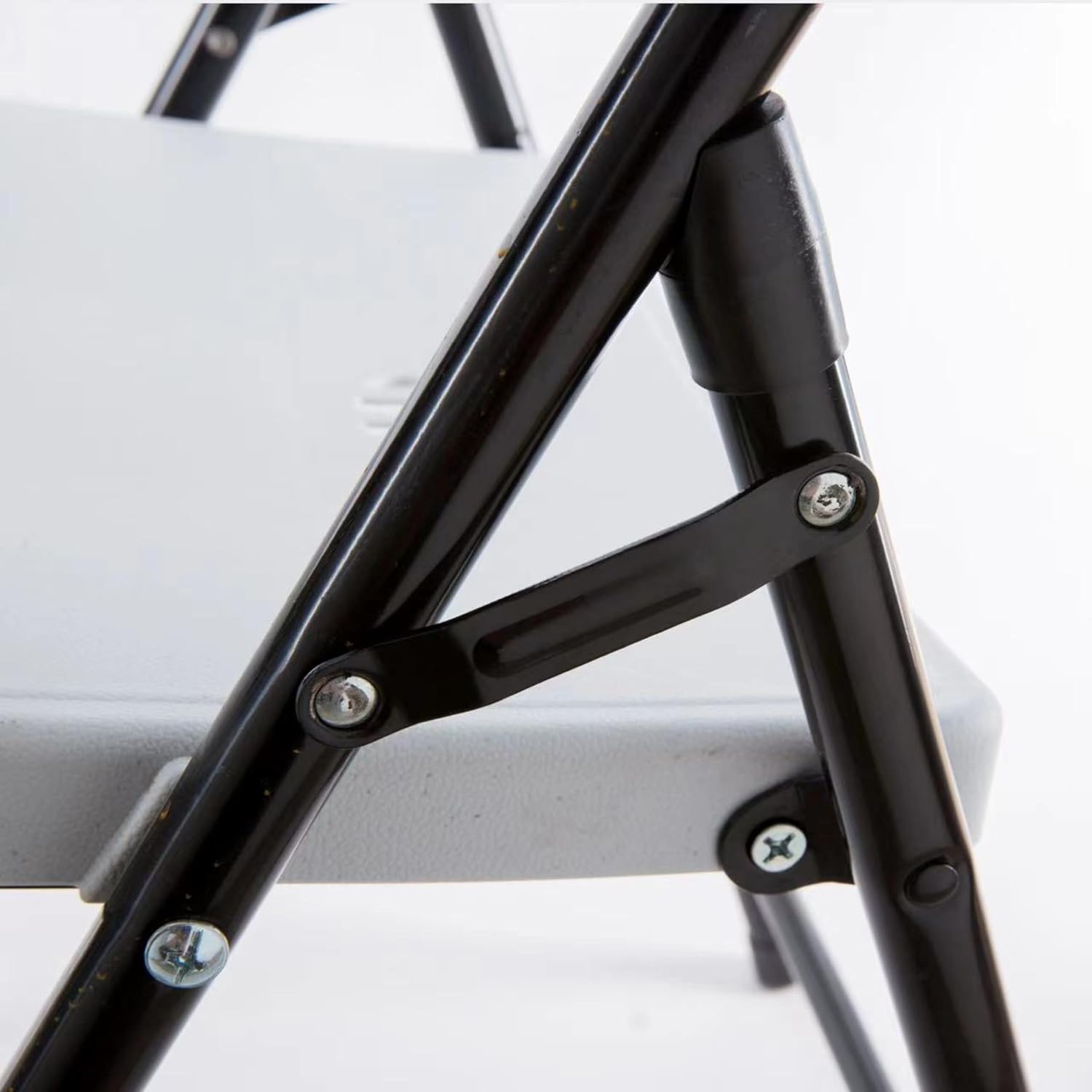BTEXPERT Thick Folding Chair Portable Plastic Seat Party Chair for Indoor Outdoor Wedding Event Picnic Kitchen Dining Church School White Foldable Chair Steel Frame Set of 20