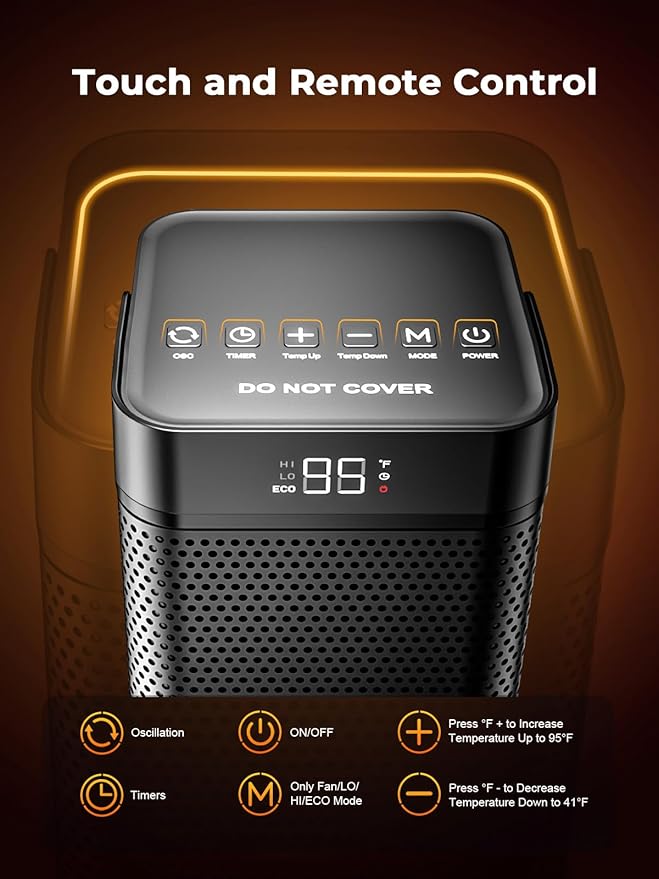 Calefactor Eléctrico Portátil Cerámico PTC 1500W 120V miniatura 8