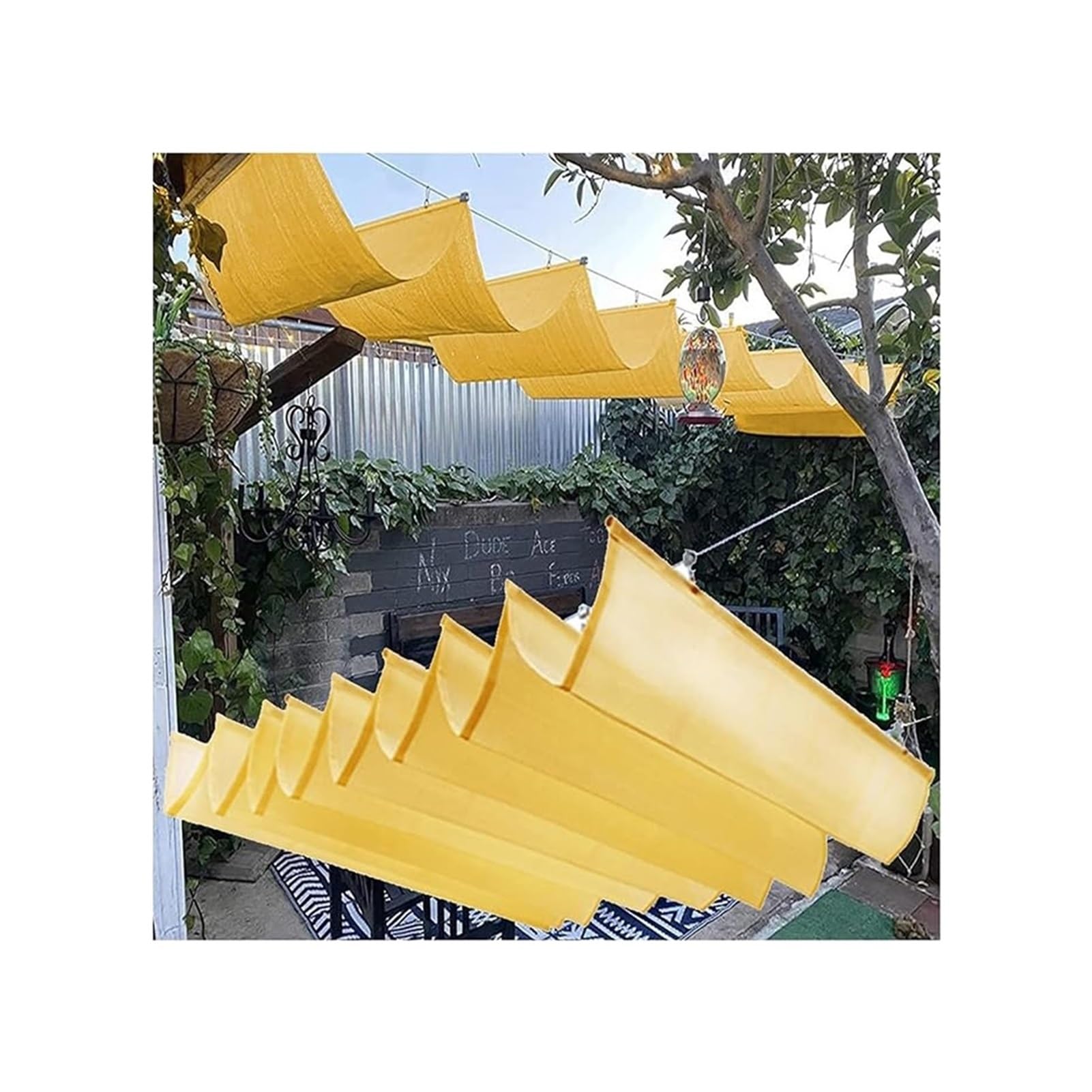 Voile d'ombrage terrasse et pergola auvent à vagues