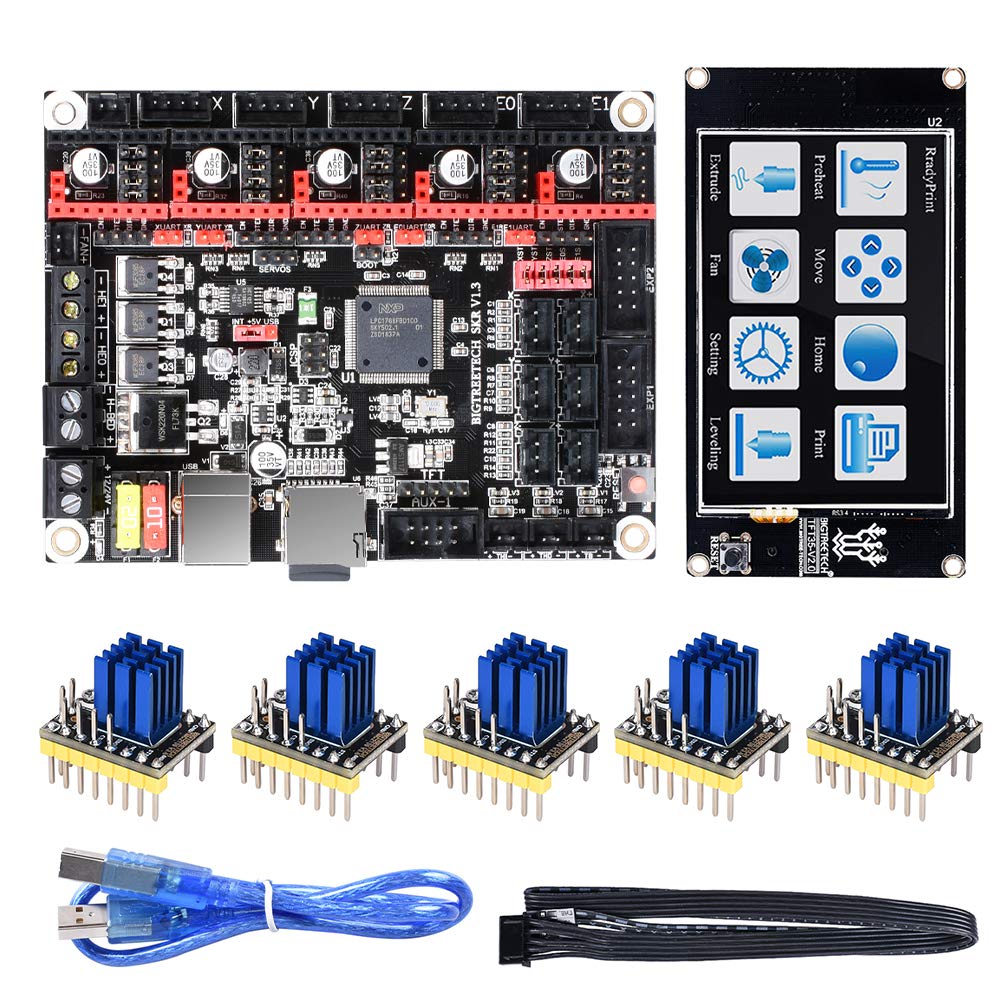 BIGTREETECH DIRECT SKR V1.3 32Bit CPU Mother Board + TFT35 V2.0 Touch Screen + 5pcs TMC2130 SPI Mode for DIY 3D Printer