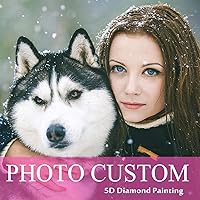 Vista 1 de Kits personalizados para crear cuadros de pintura con cuentas de colores en forma de diamante para adultos; se pueden personalizar con tu propia foto