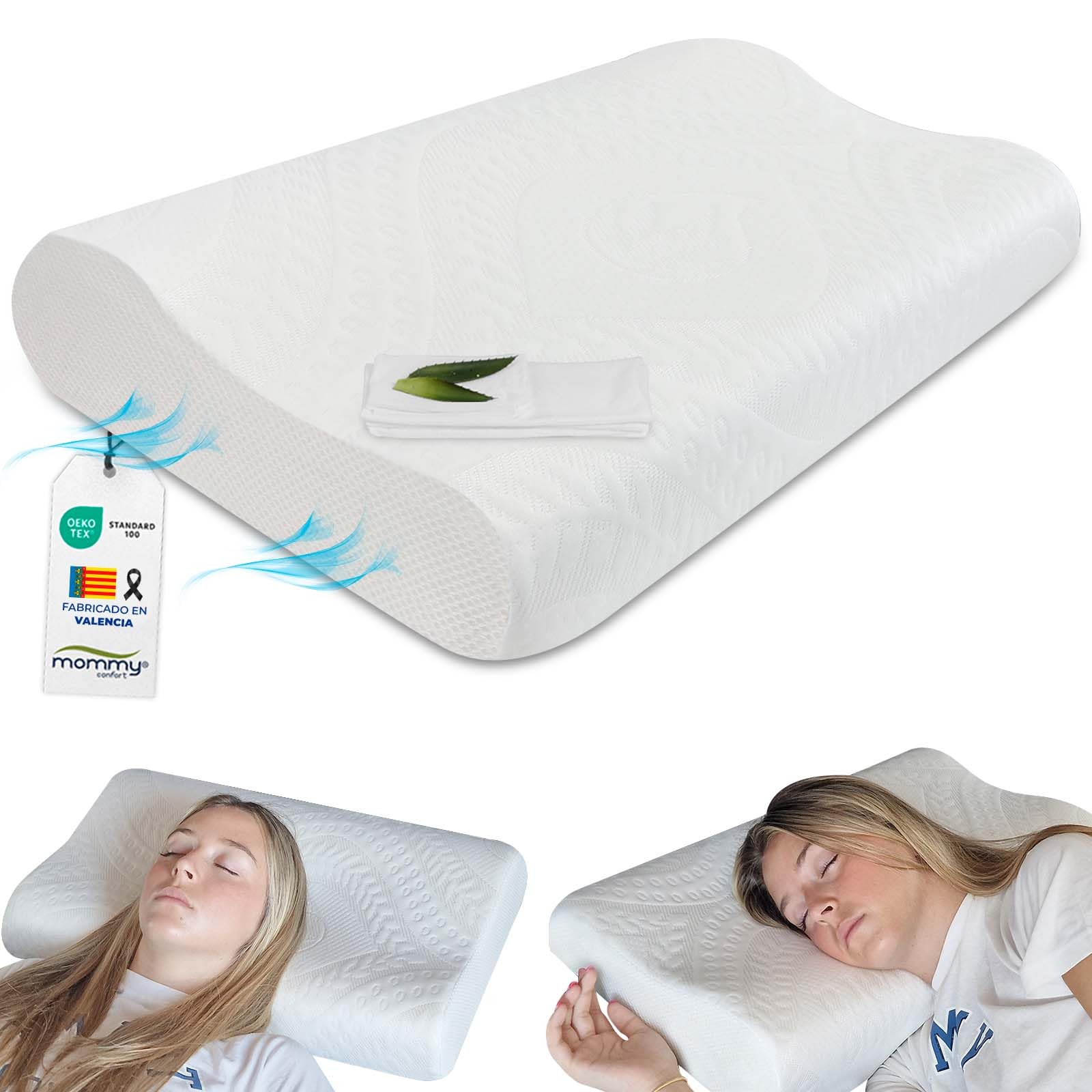 Kissen 40x80 - Memory Foam Kissen Mit 2x Aloe Vera Bezug