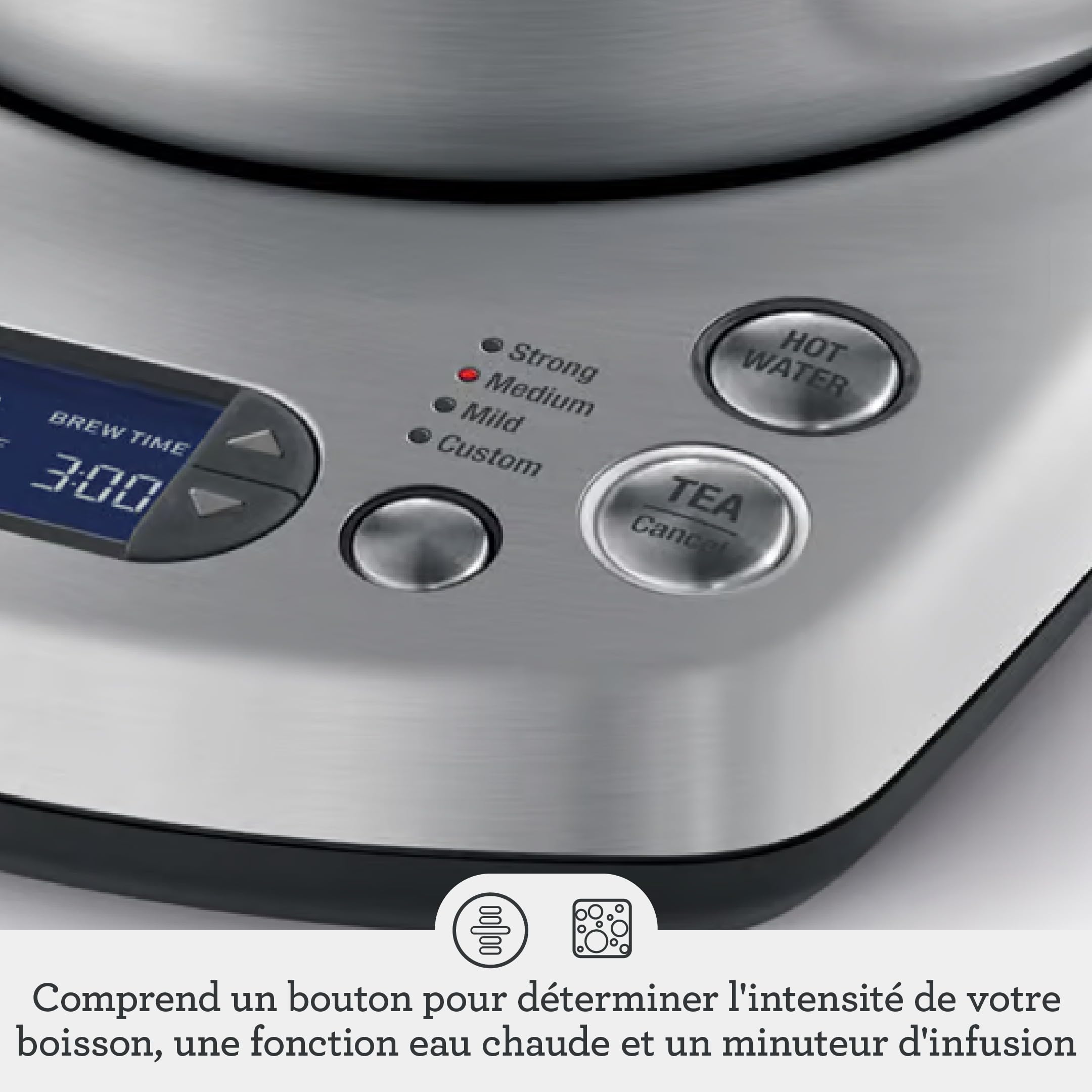 Sage - The Tea Maker - Théière, Infuseur pour chaque type de thé - Acier Inoxydable Brossé