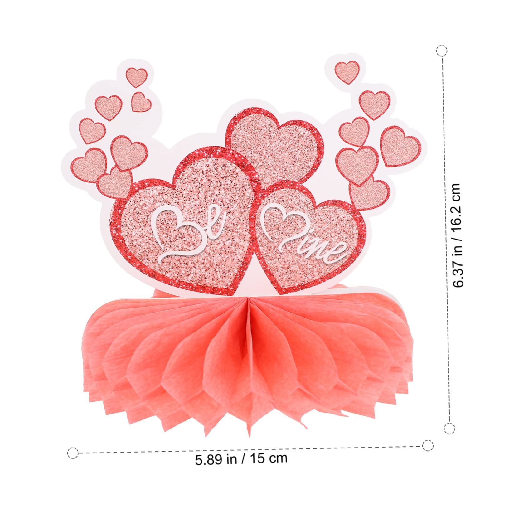 PRETYZOOM 3 Juegos Decoración del Día De San Valentín Panales Decoración De La Mesa del Día De San Valentín Decoración San Valentín Adornos Fiesta Bolas De Papel Adornos De Panal 9 Uds * 3
