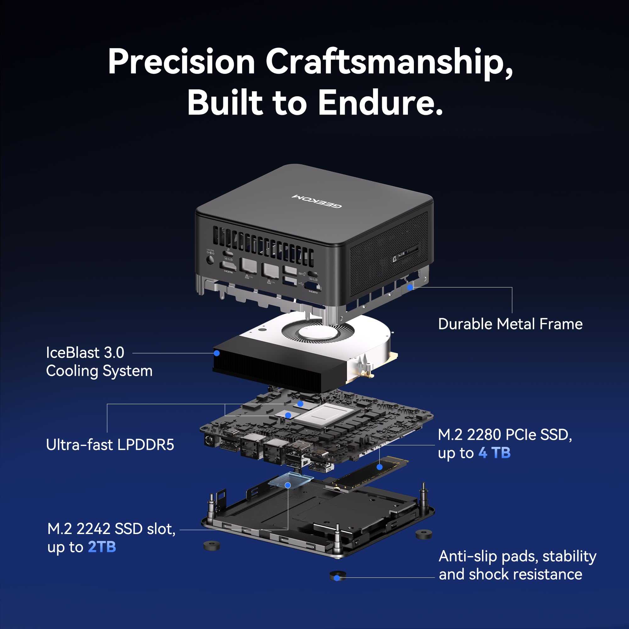 GEEKOM Mini PC Mini IT13, 13º Intel Core i7-13620H (10C/16T, até 4