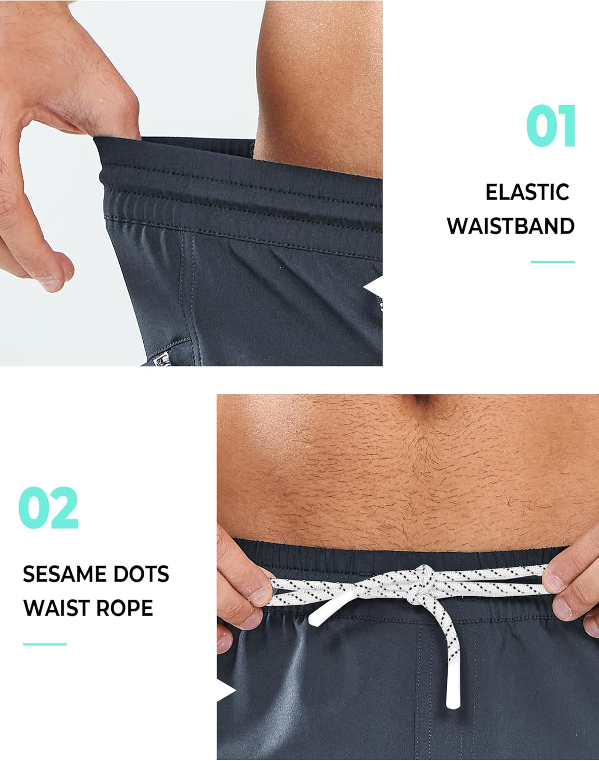NORTHYARD Mens Swim Trunks Board Shorts 9 Inch Bathing Suit Swimwear Quick Dry Beach Short with Zipper Pocket - No Mesh Liner