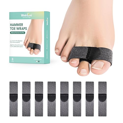 Welnove Hammer Toe Corrector for Women - 8 Pack Reusable
