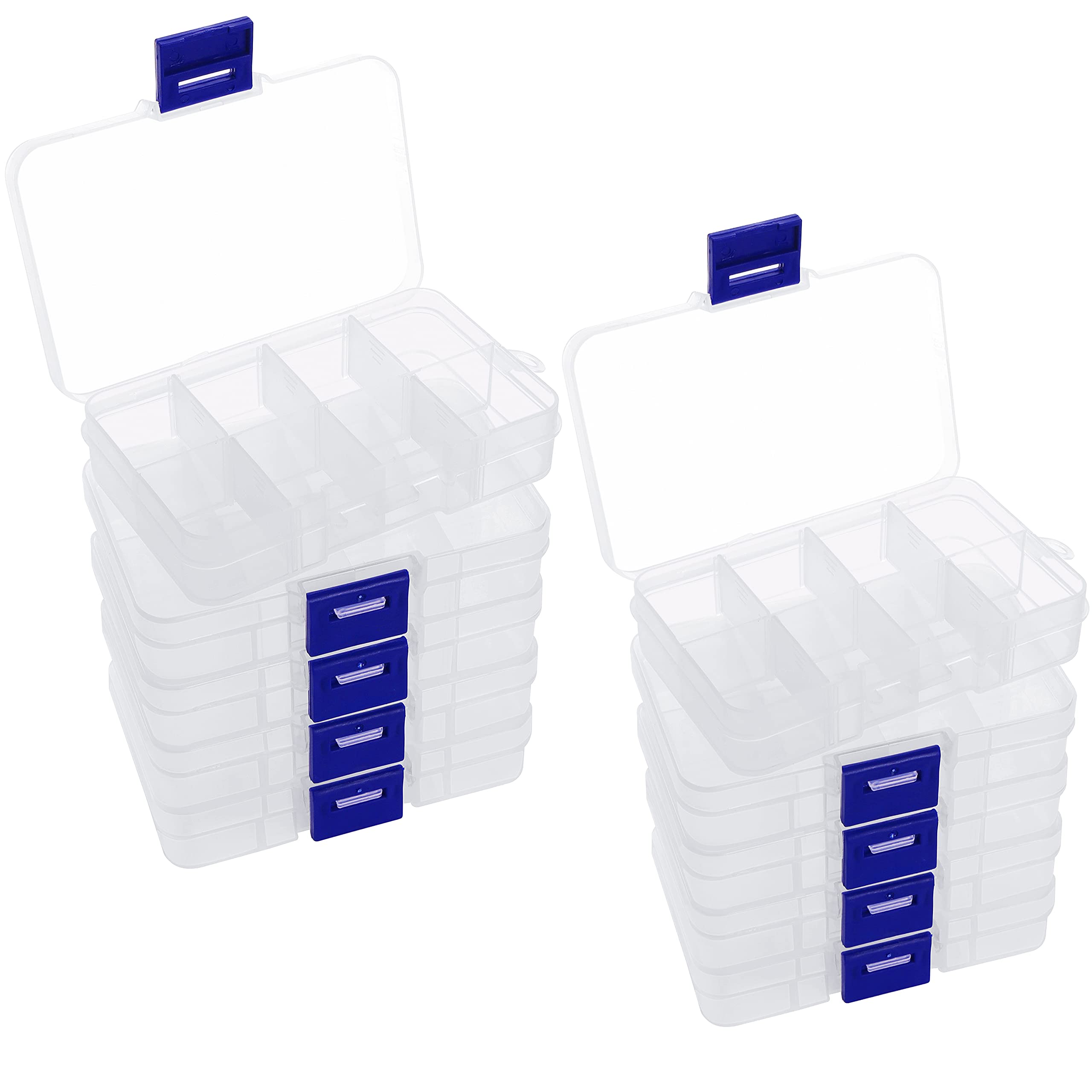 Buy Belle Vous Bead Storage Box (10 Pack) 8 Grid Dividers Box with