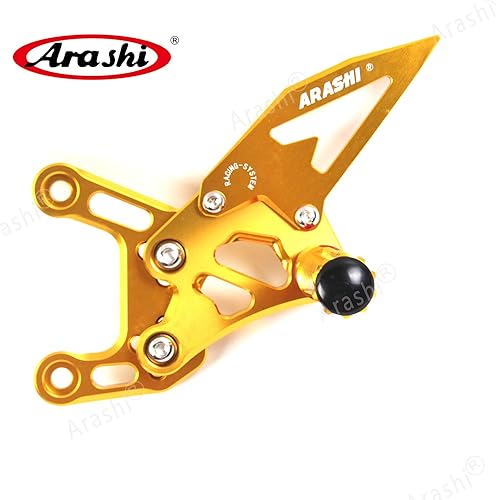 Miniatura 6 de Arashi (Versión 2.0) Recambios ajustables para Yamaha YZF R1 2009-2014 Accesorios de motocicleta Piezas Piernas Reposapiés trasero Set YZF-R1 Oro