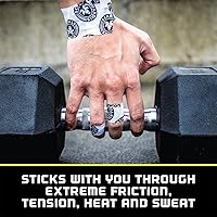 Vista 5 de Cinta adhesiva prémium Goat Tape para levantamiento de pesas y otros deportes, negro y amarillo, 1