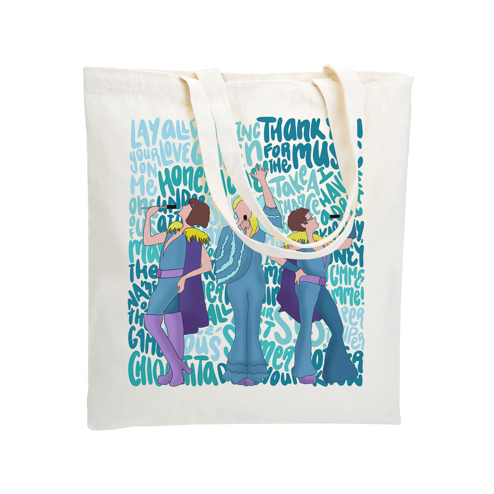 WZJHCL Musical Tote Bag Musical Tote Shopping Bag Musical Theatre Reusable Grocery Tote Bag
