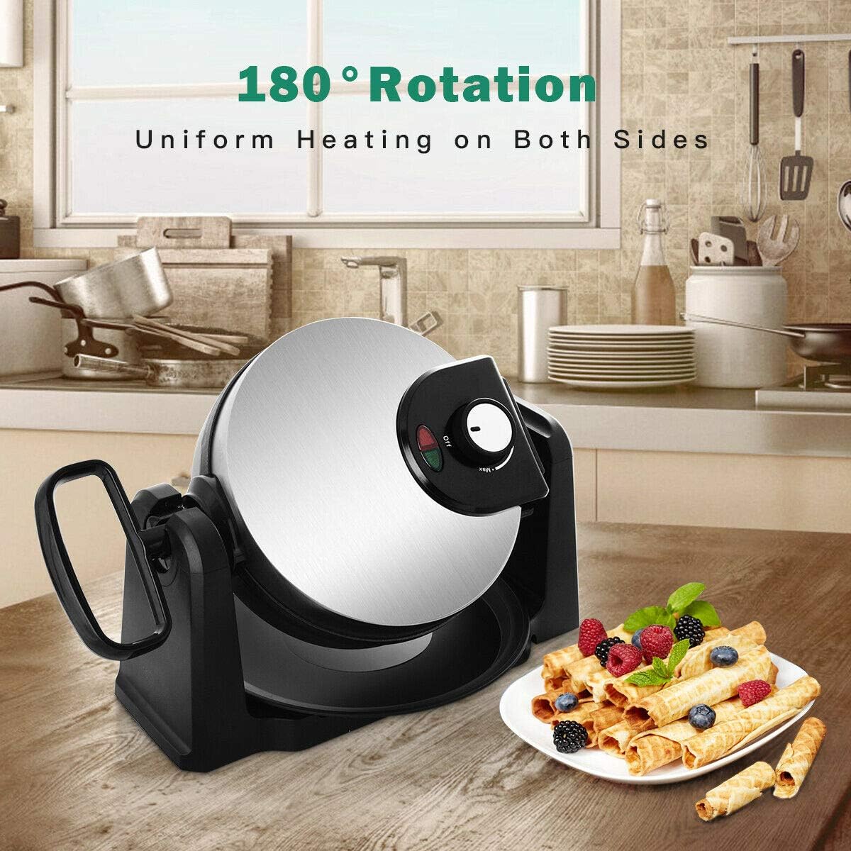 සමීප රූපය view of the non-stick baking plates of the COSTWAY Flip Belgian Waffle Maker, showing the grid pattern.