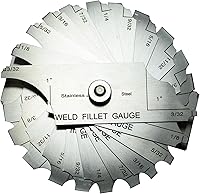 Vista 7 de RIVERWELD Juego de 7 piezas de calibre para soldadura de filete, calibre de profundidad, calibre de soldadura de inspección y prueba ulnar, métrico