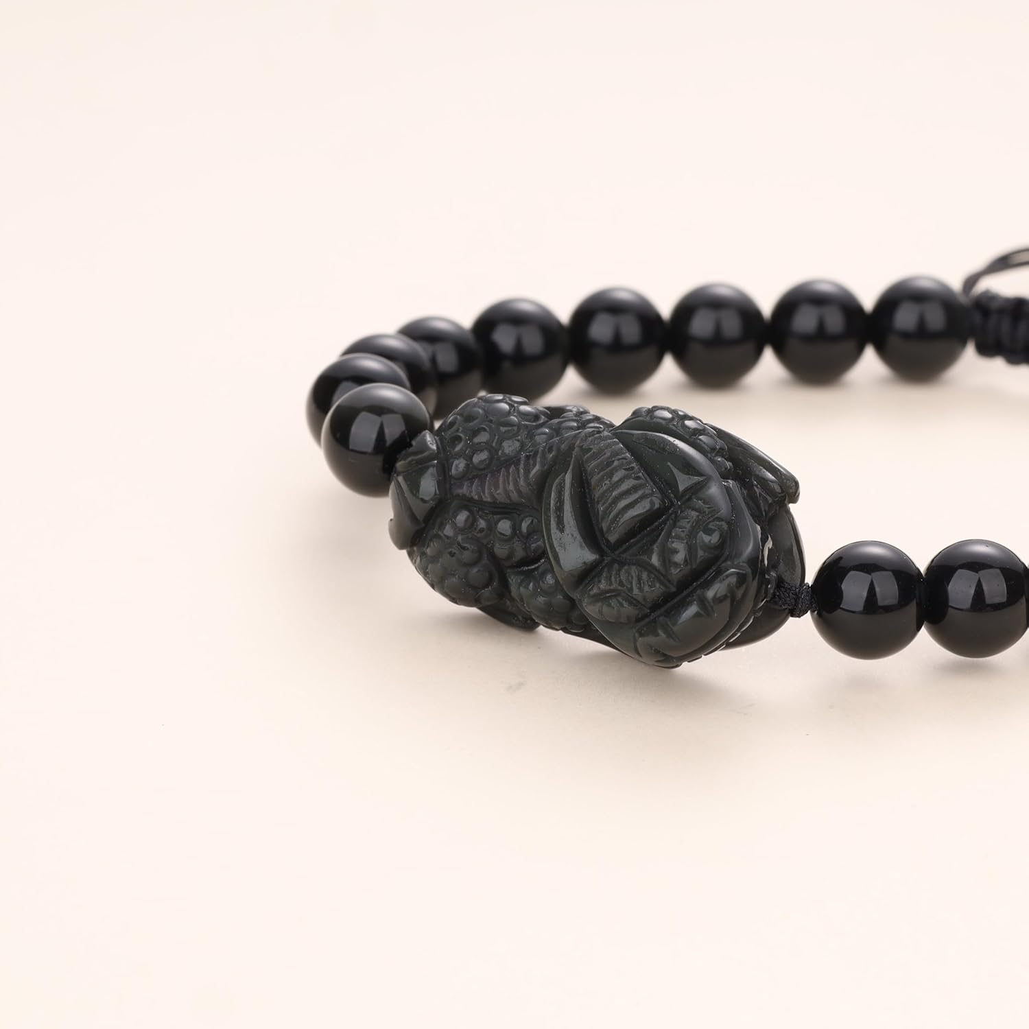 COAI Chinese Feng Shui Pixiu Piyao Stone Tiger Eye/Obsidian/Aventurine Bracelet