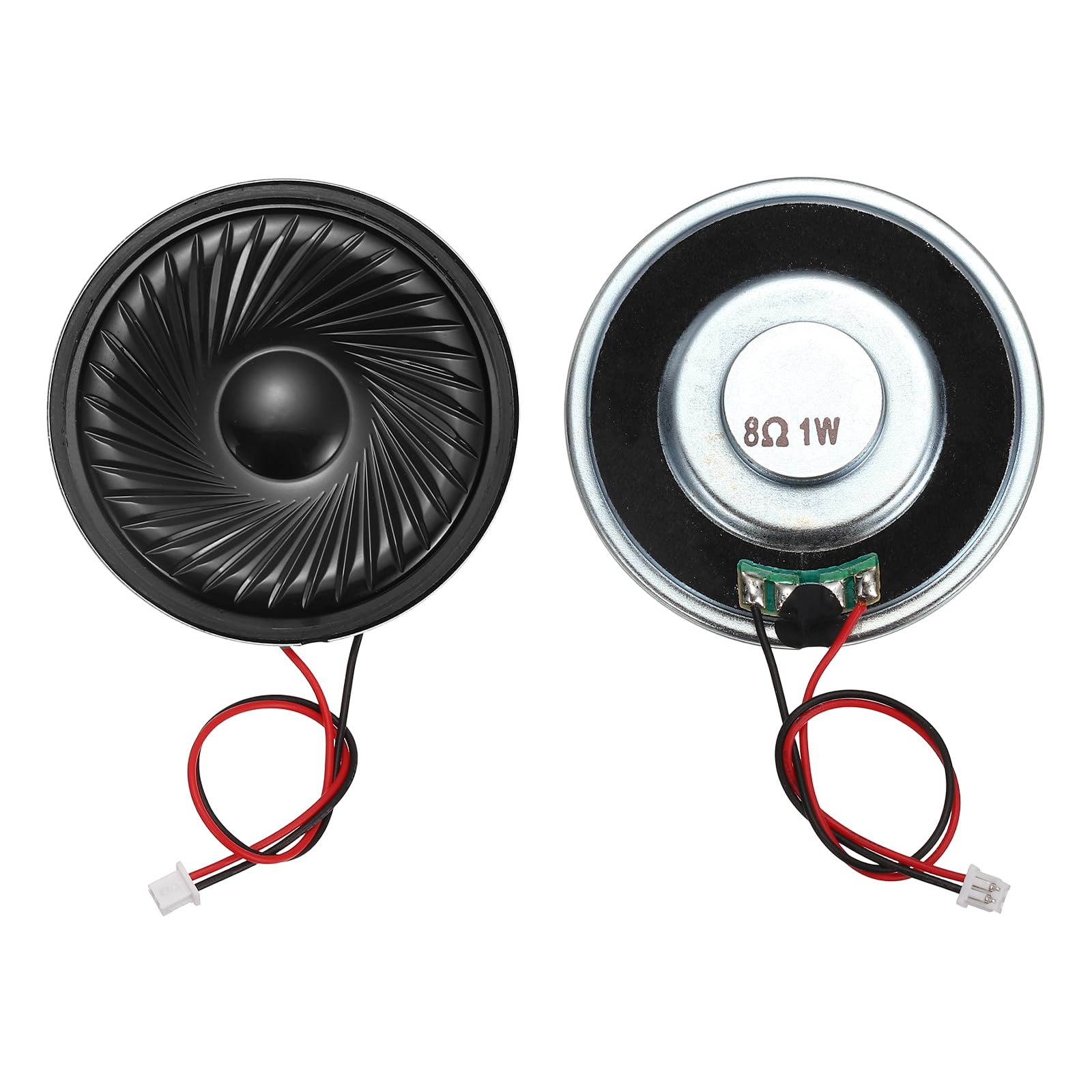 QUARKZMAN 2 Pezzi Altoparlante Piccolo 8 Ohm, 1W 50mm Diametro Guscio Metallico Rotondo Magnete Piccolo Altoparlante Con Filo Terminale 100mm Micro Interno Per DVD, EVD, Mini Audio