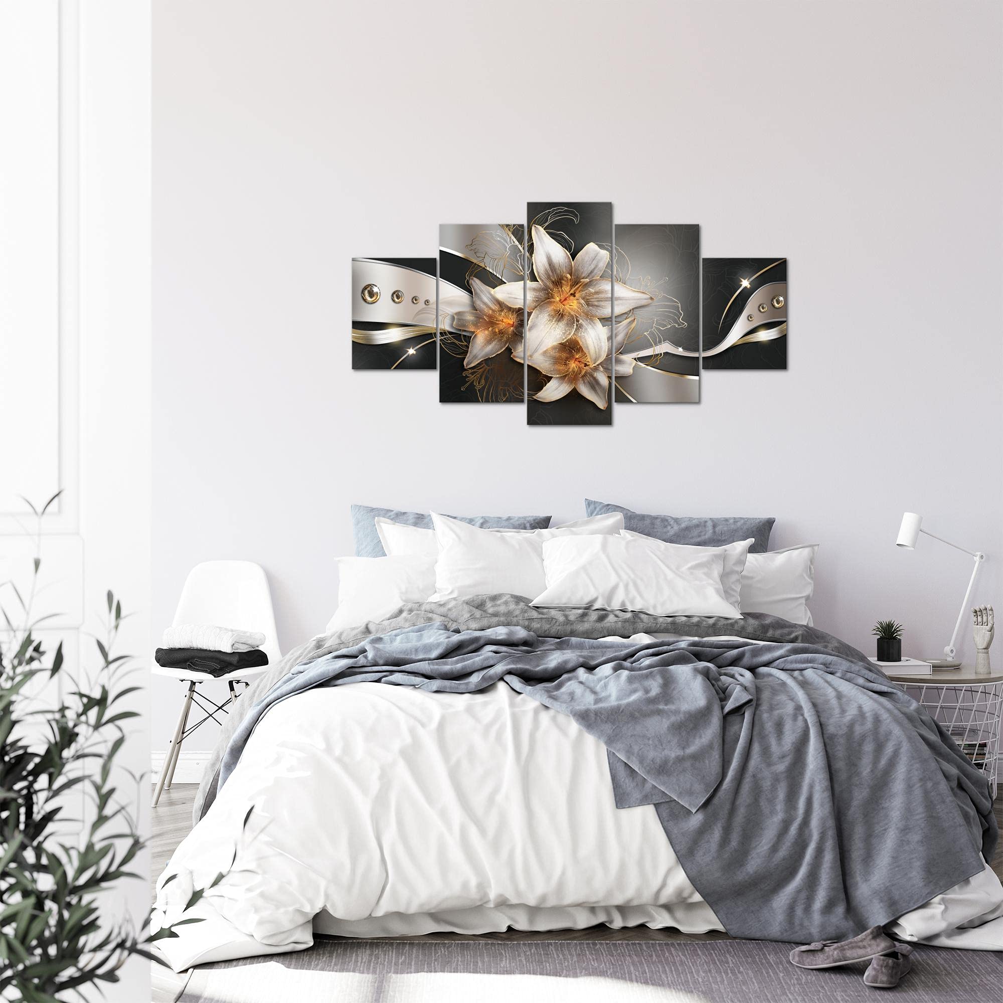 Runa Art Quadri Moderni Fiori Rose 100 x 40 cm Soggiorno Grande Marrone Sala Da Pranzo 017212a