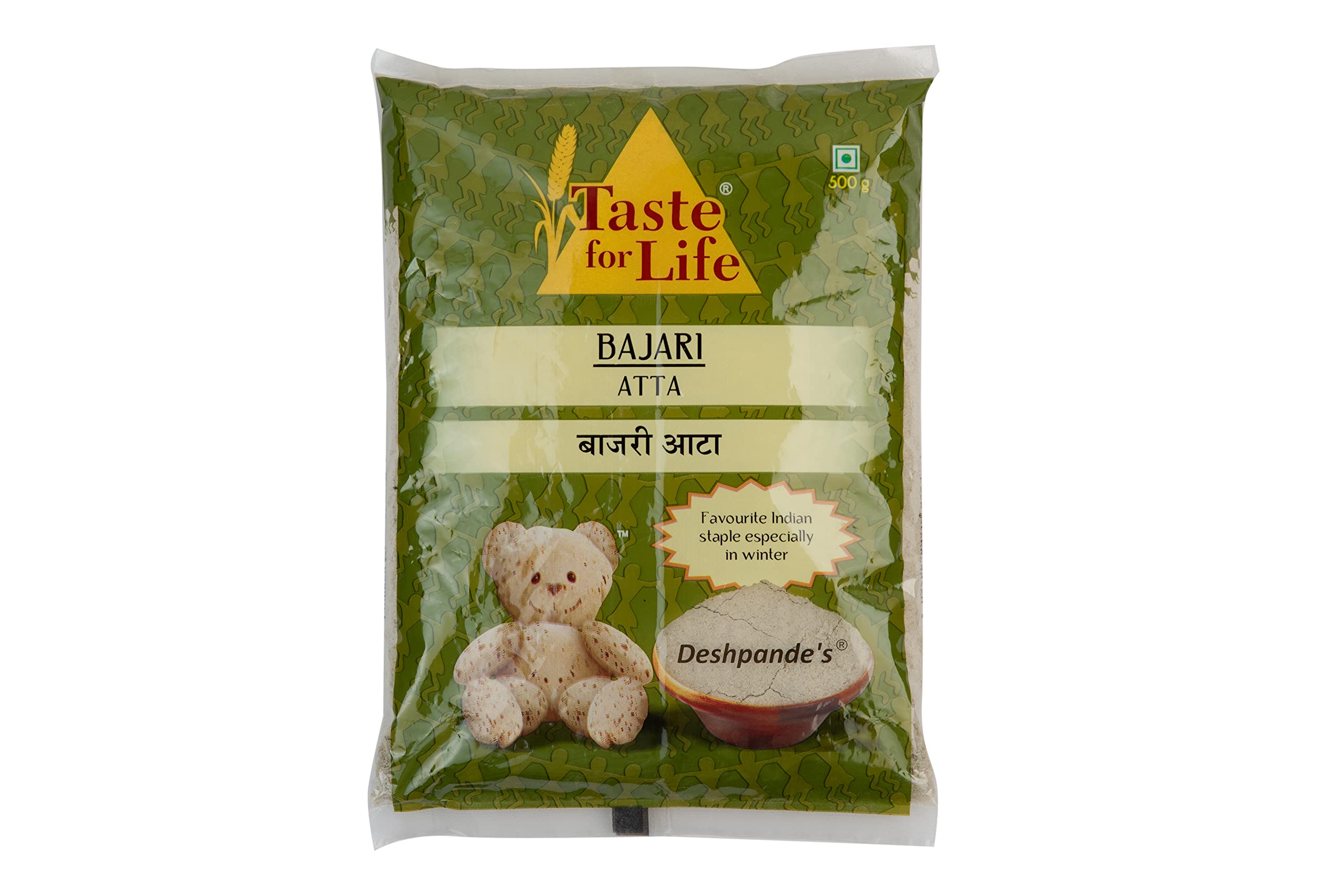 Taste for Life Bajari Atta - Gluten-Free and Nutritious Millet Flour 500 grams (B09P2XK9P3) Amazon Price History, Amazon Price Tracker