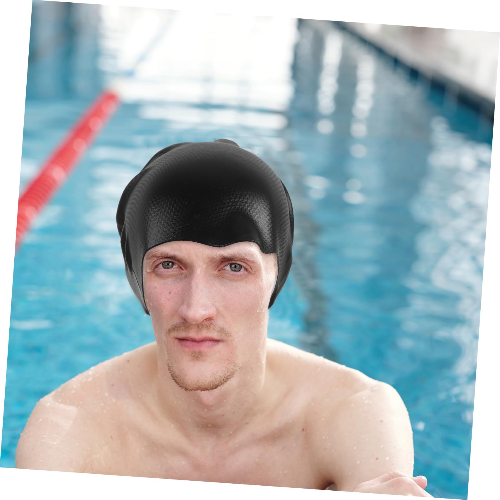VANZACK 4stücke Silicone Swim Cap Für Damen Flexible Und wasserdichte Bademütze Mit Haar Und Ohrenschutz Für Lange Und Kurze Wiederverwendbar Mit Praktischem Design Für Komfortables