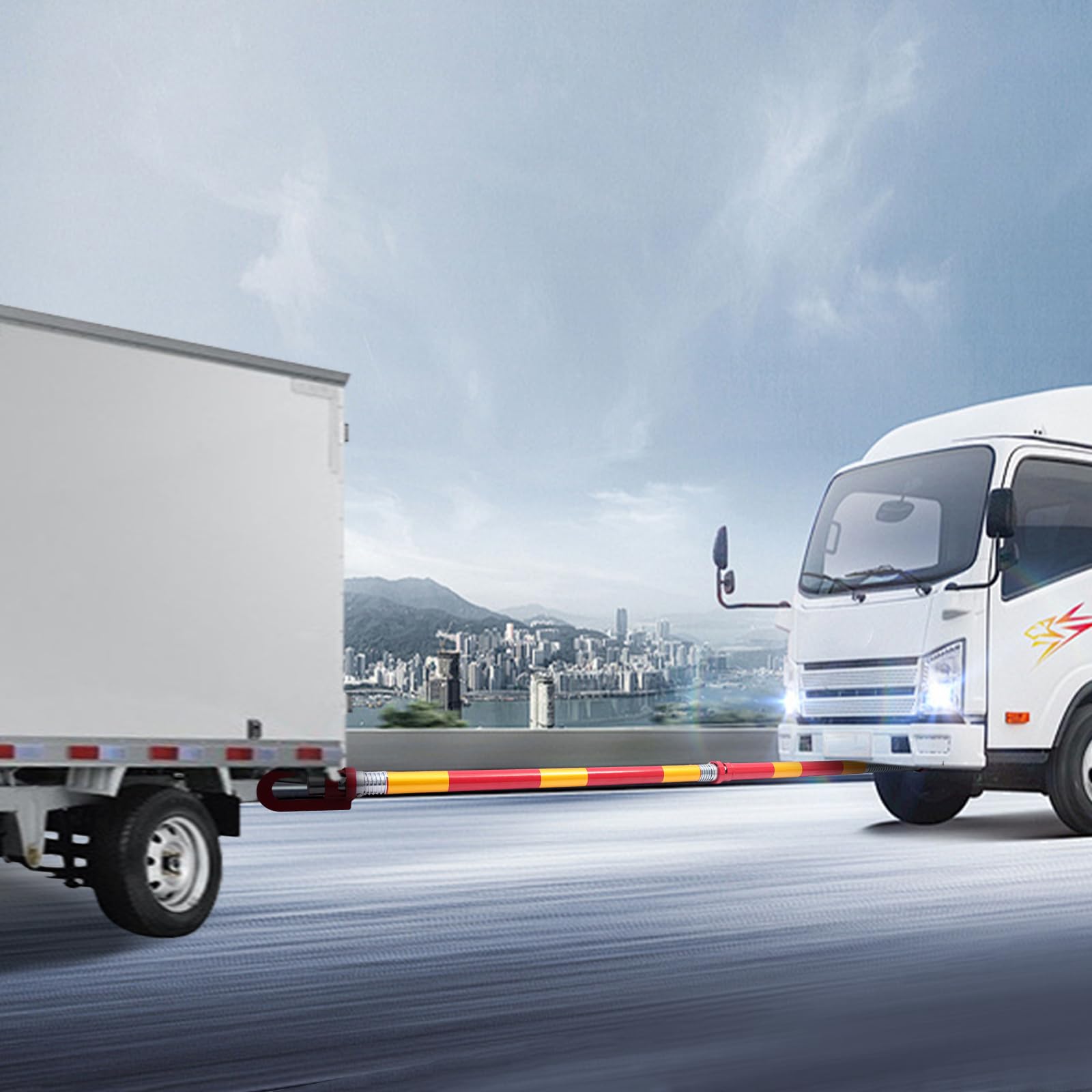 8T Abschleppstange für Autos, 8000 kg Anhängerstange, federgedämpfte Stange, Stabilisator, robuste Abschleppseil-Puffer, Abschleppstangen für Autos, Lieferwagen und LKW (8 Ton)