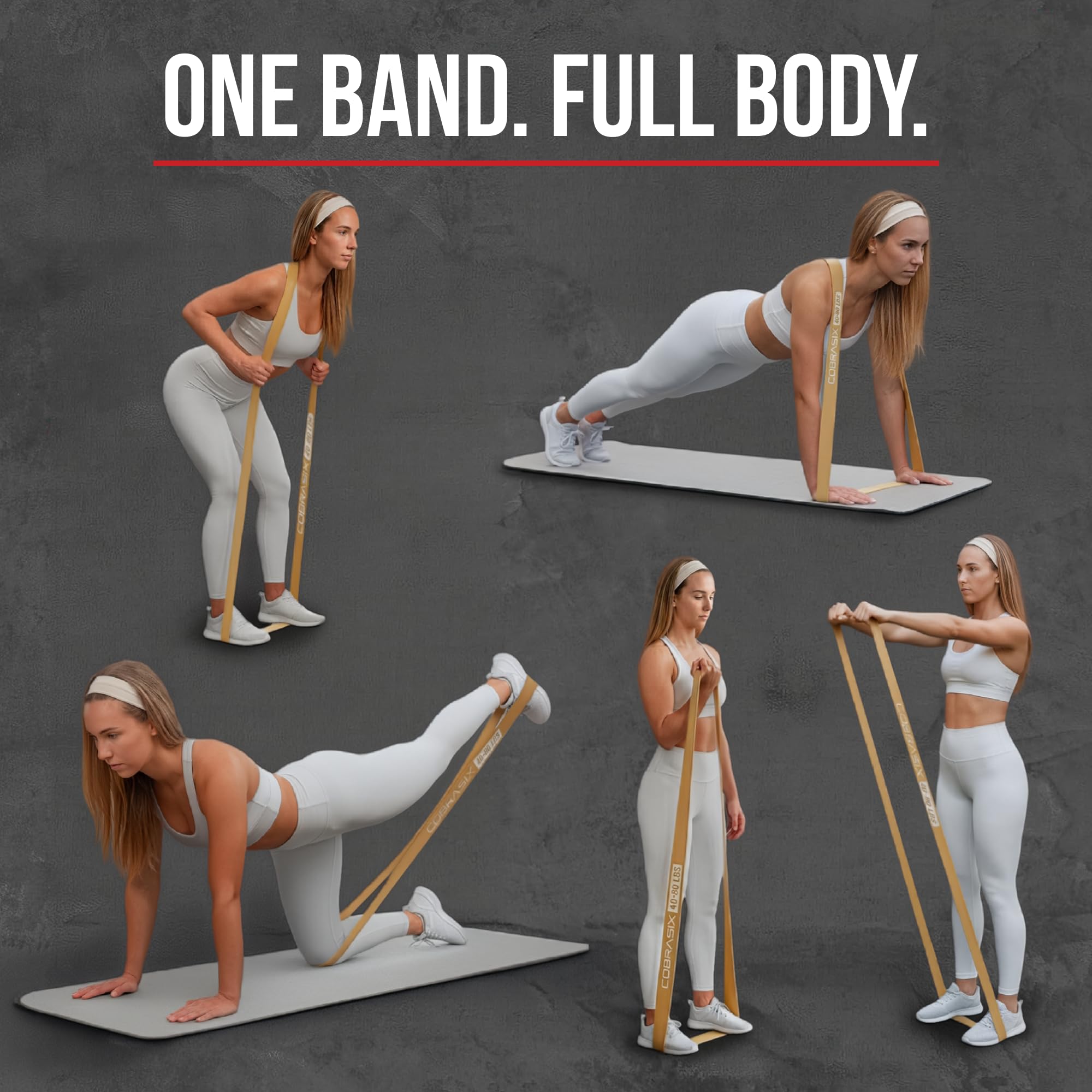COBRASIX Bandas de resistencia para entrenar hombres y mujeres | Bandas de resistencia para entrenamientos en casa, levantamiento de potencia, estiramiento, WOD, entrenamiento de fuerza y dominadas