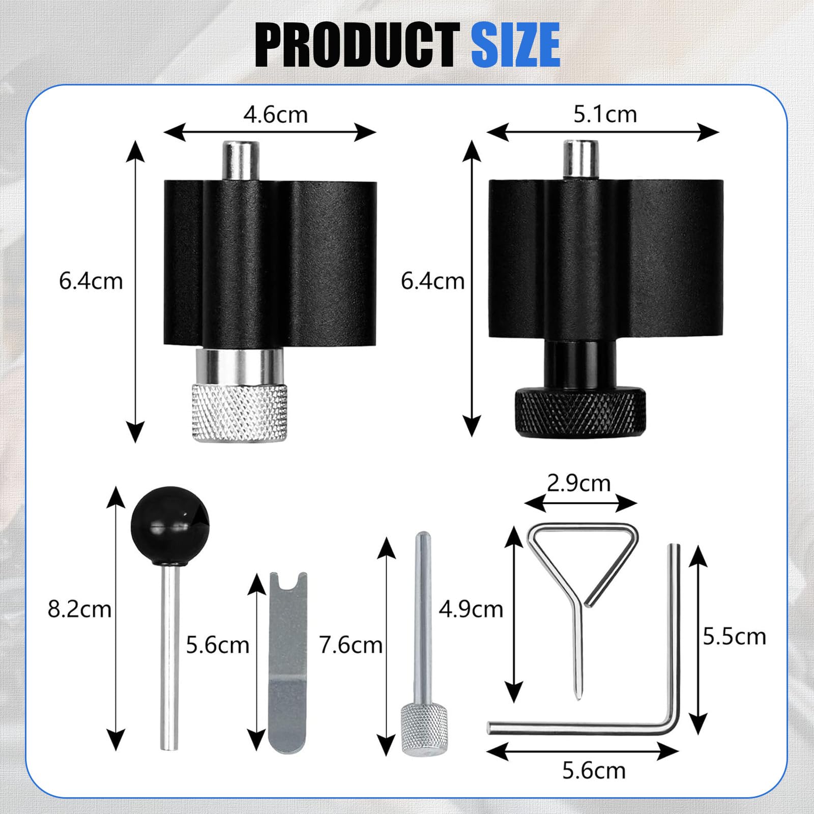 Kit Messa in Fase Motore Strumento Regolazione di Bloccaggio Dell'albero a Cameo Compatibile con VAG 1.4L 1.6L 1.9L 2.0L SDI TDI Diesel Engine A1 A3 A4 A6 Q3 Q5