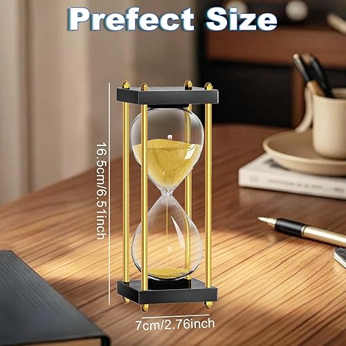 Miniatura 3 de Reloj de arena de arena de 30 minutos reloj de arena de madera pequeño, reloj de arena, reloj de arena de oro antiguo 30 minutos, reloj de arena