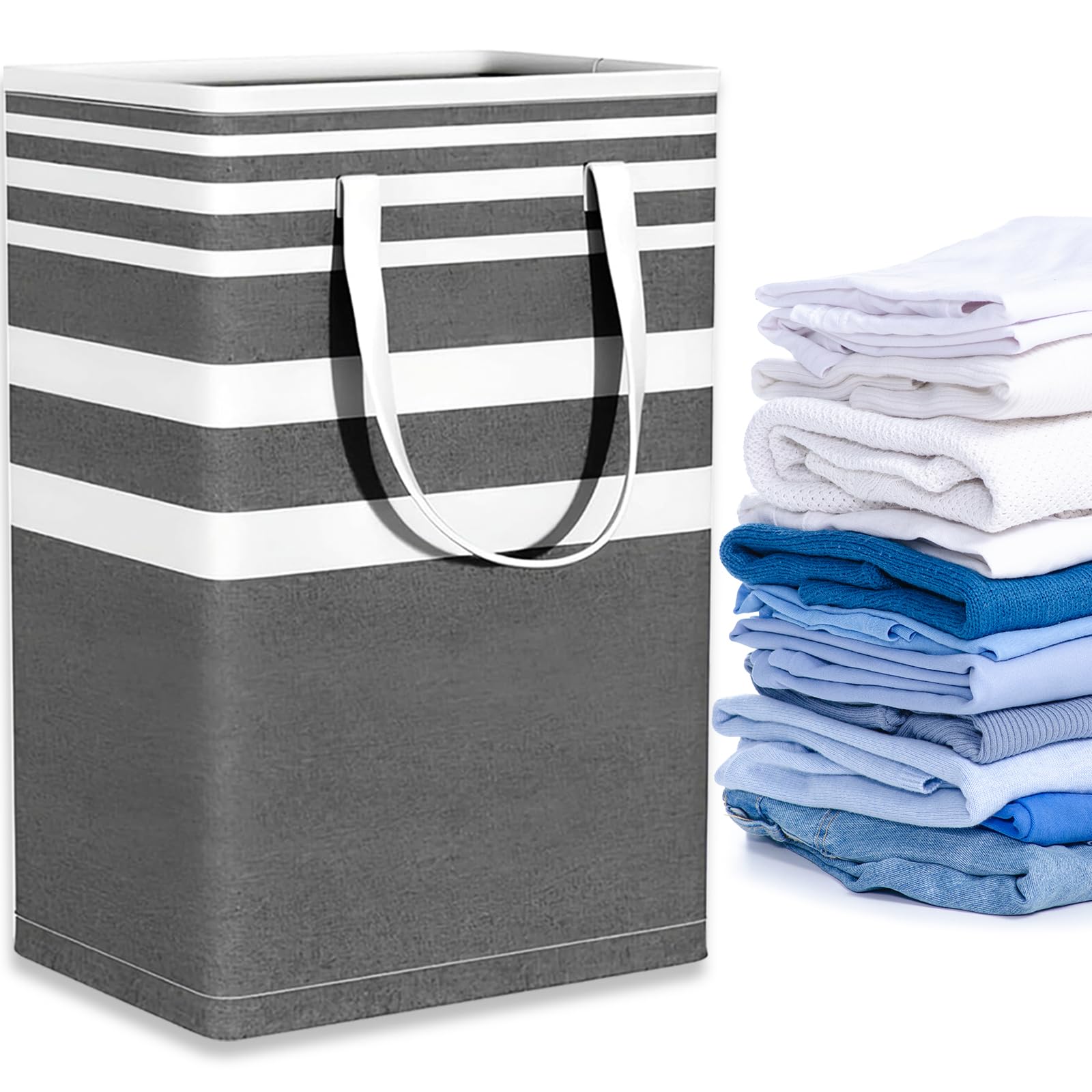Grand Panier À Linge, Panier À Linge Pliable, Panier De Rangement Avec Grand Panier À Linge, Panier À Linge Pliable, Panier De Rangement Avec