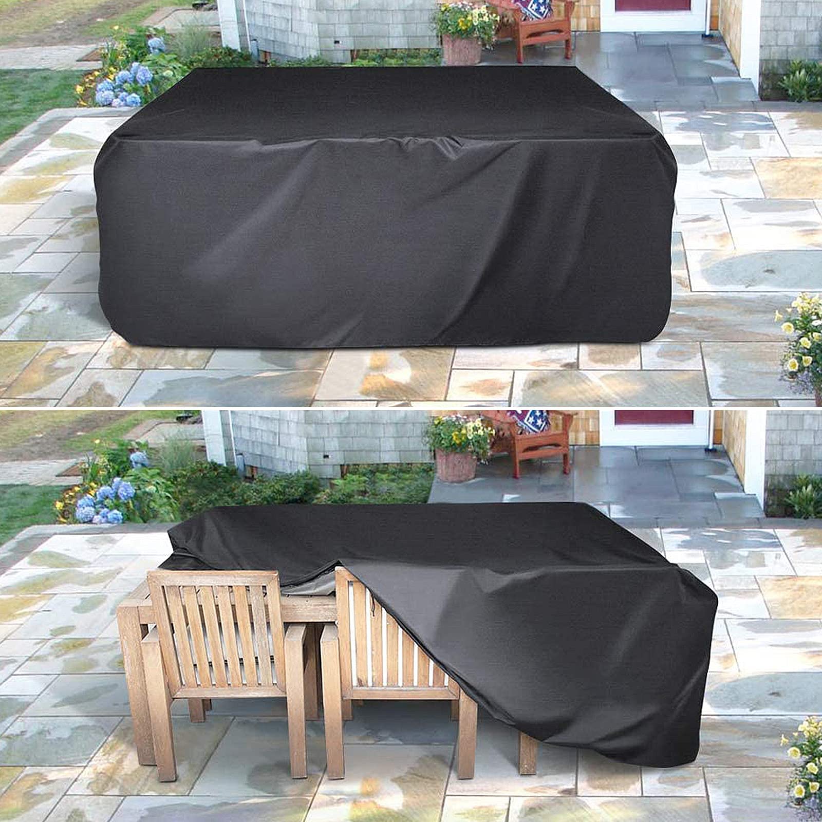 Copertura Per Mobili Da Giardino VOUNOT® Impermeabile Anti-UV - Telo Protettivo Per Tavoli, Divani Con Aria | 135x135x73cm - Foto 5
