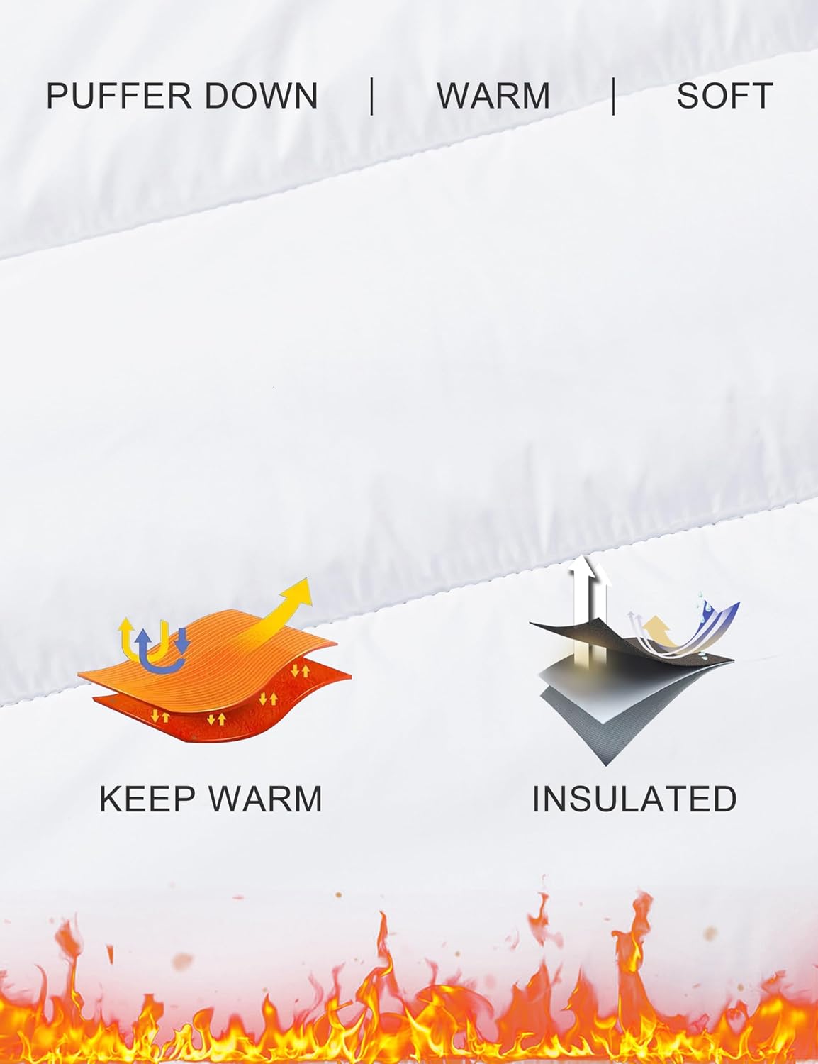 MoFiz Women's Hooded Puffer Jacket Lightweight Quilted Coat 4 Pockets Full Zip Winter Warm Outerwear - Image 6