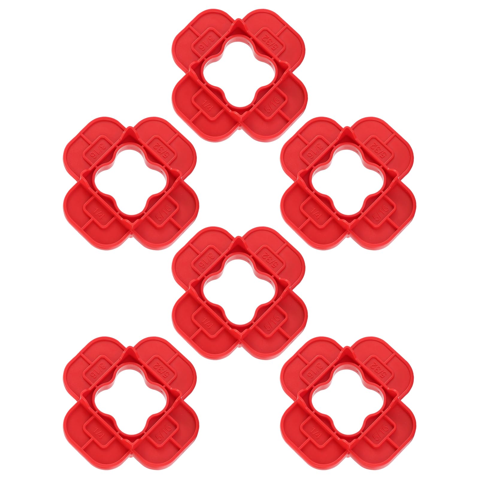 Tsophreniq 6pcs MultiPurpose Deck Board Alignment Tool with 4 Standard Thickness Durability ABS Construction Errors ABS Wood Spacer Tool