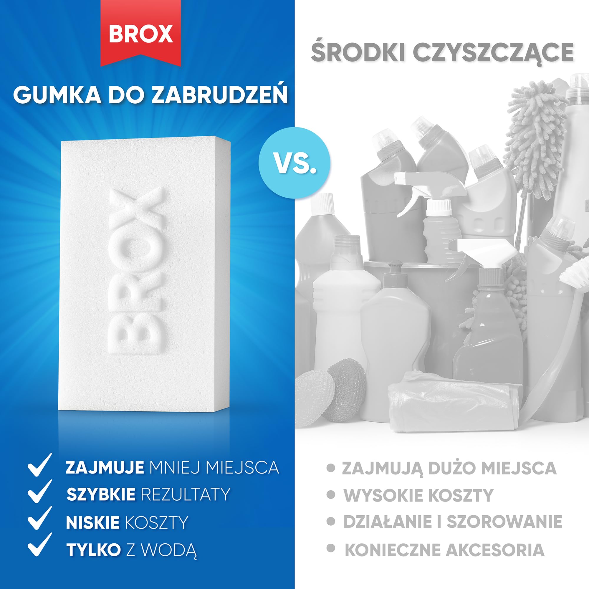BROX® 18x Magiczna guma – Gąbki czyszczące – Guma do czyszczenia butów – Środek do czyszczenia butów – Magiczna gąbka do trampek, usuwa plamy i uporczywe zabrudzenia – Środek do usuwania plam