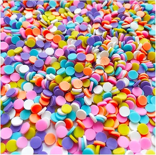 Miniatura 57 de EHOPE Gránulos falsos de polímero de 3.53 oz, chispas de resina sintética, gránulos de arcilla para resina, chispas de caramelo falso para arte