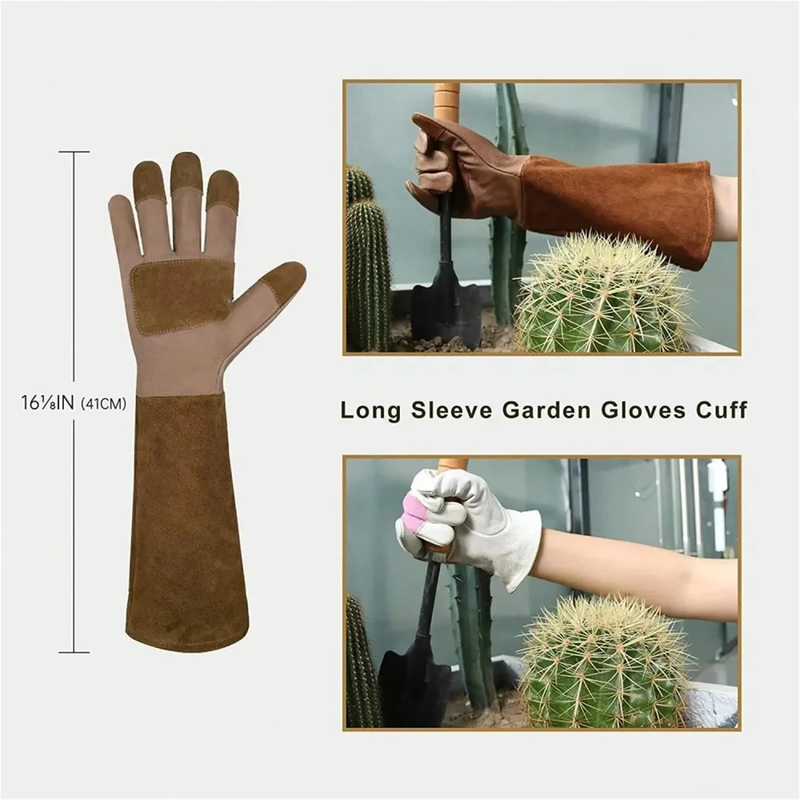 1 par de guantes largos jardinería Para jardinería