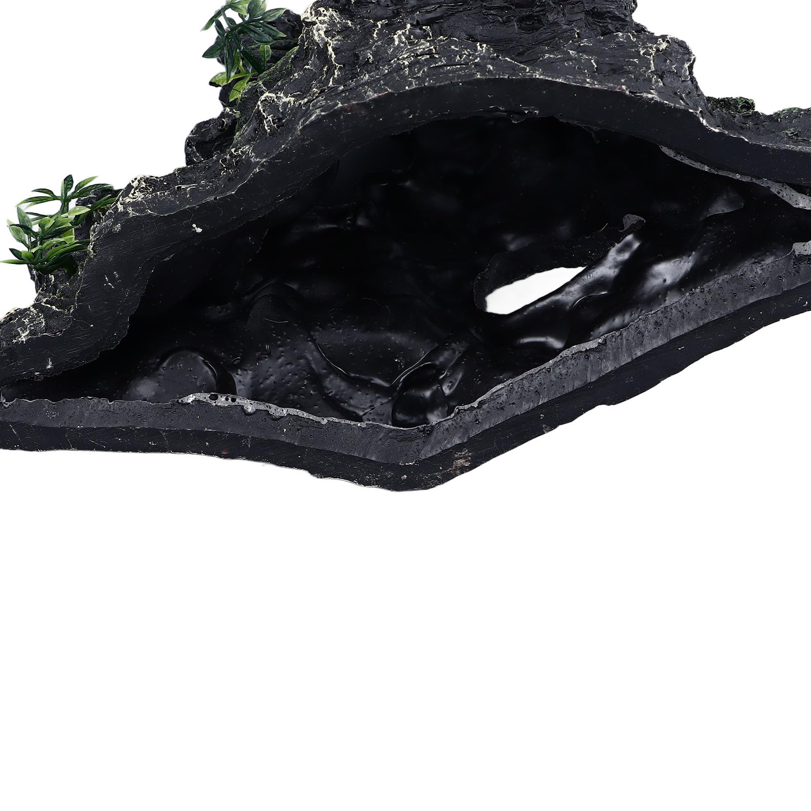 Decorazione per acquario a forma di roccia, grotta in resina per l’allestimento dell’acquario con nascondiglio, pietra dal realistico aspetto montano adatta sia agli acquari