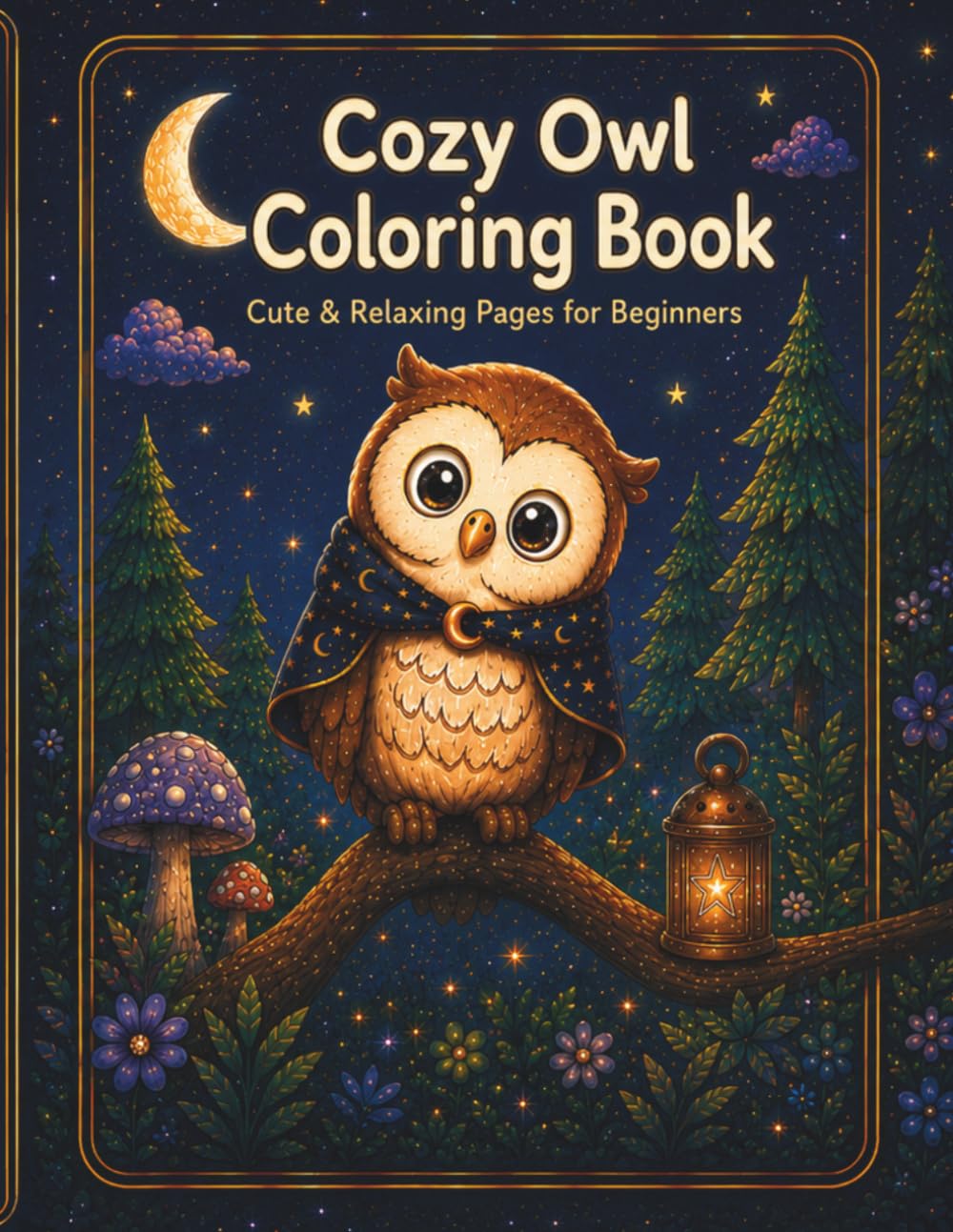 Cozy Owl Coloring Book: Cute and Relaxing Owl Coloring Pages for Beginners
