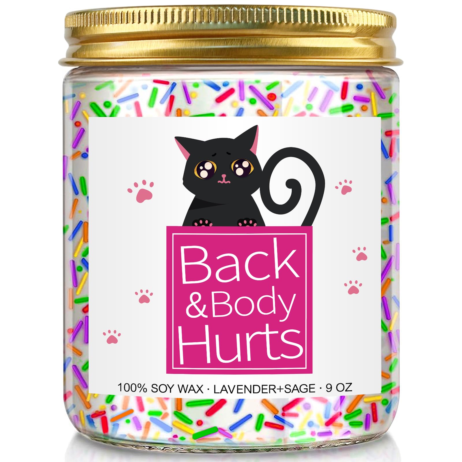 Birthday Gifts for Women Men, Funny Happy Birthday Candle, Best Friend Birthday Gift s Ideas, Birthday Candles Gifts for Her & Him Back and Body Hurts