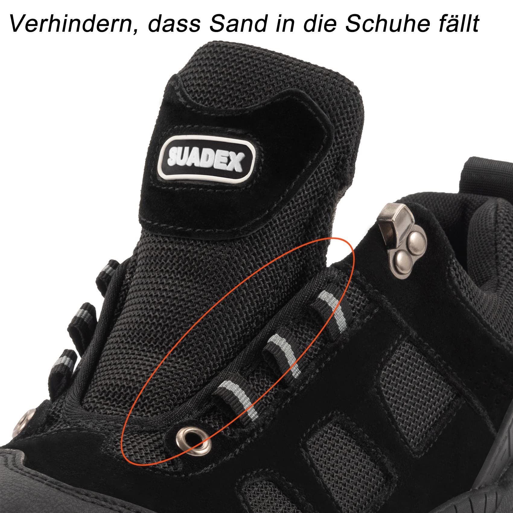SUADEX obuwie antyfortunistyczne męskie buty damskie buty robocze męskie 37-48 EU, 1875 Czarny, 41 EU