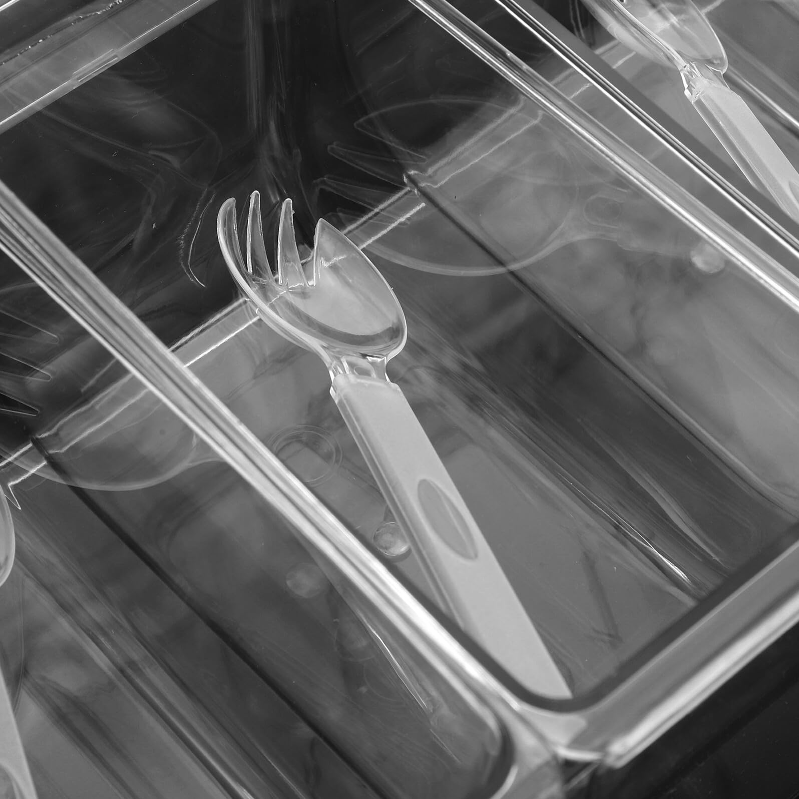 BESPORTBLE Porta Condimenti Refrigerato con Coperchio 5 Scomparti in Plastica Trasparente Vassoio per Guarnizioni e Frutta da Bar con Base Ghiaccio Set per Buffet e Catering Alimenti