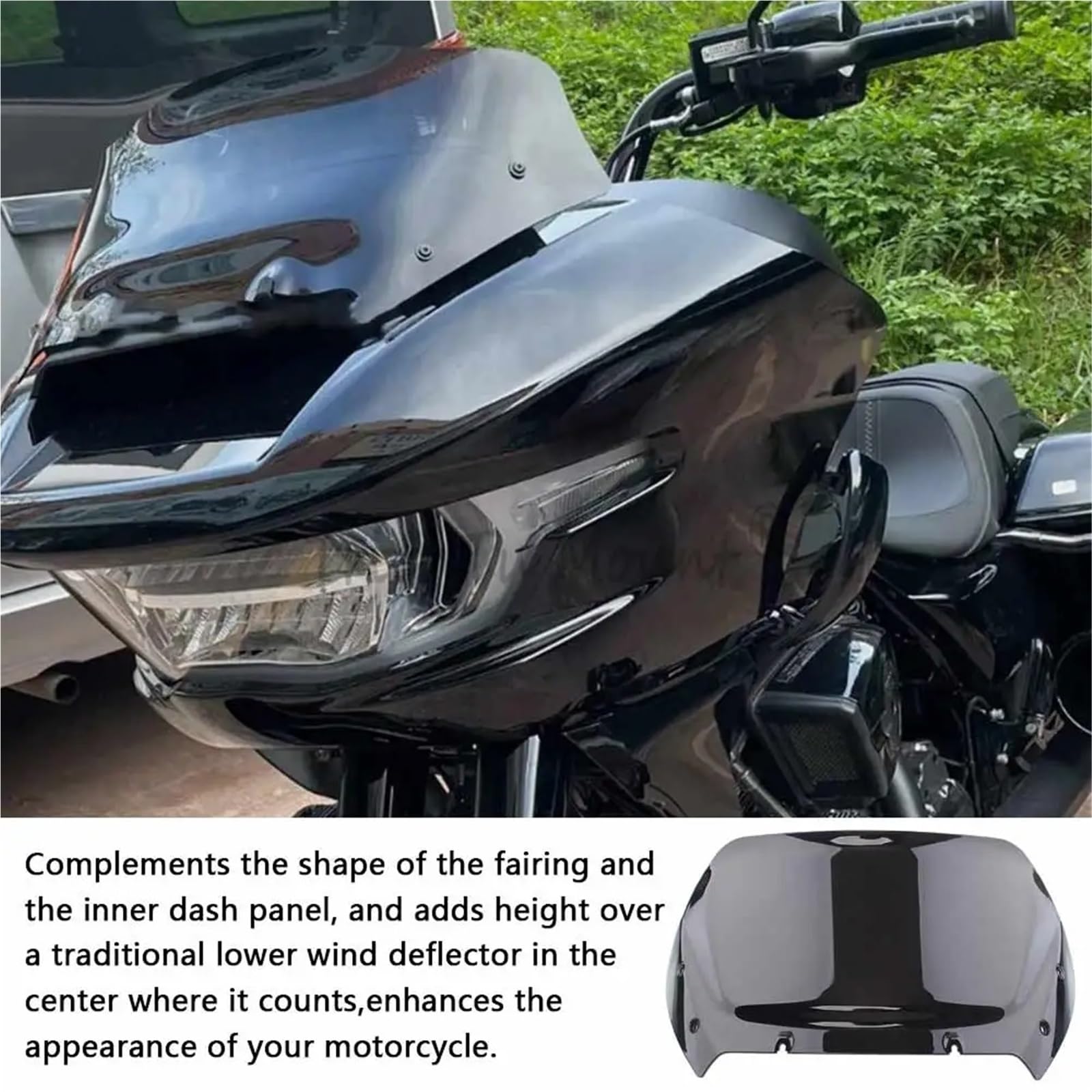 powietrzadeflektor Osłona przednia szyby motocyklowej, deflektor wiatru, szyba przednia pasująca do Harley Road Glide FLTRX FLTRXSE 2023+ Deflektor motocykla