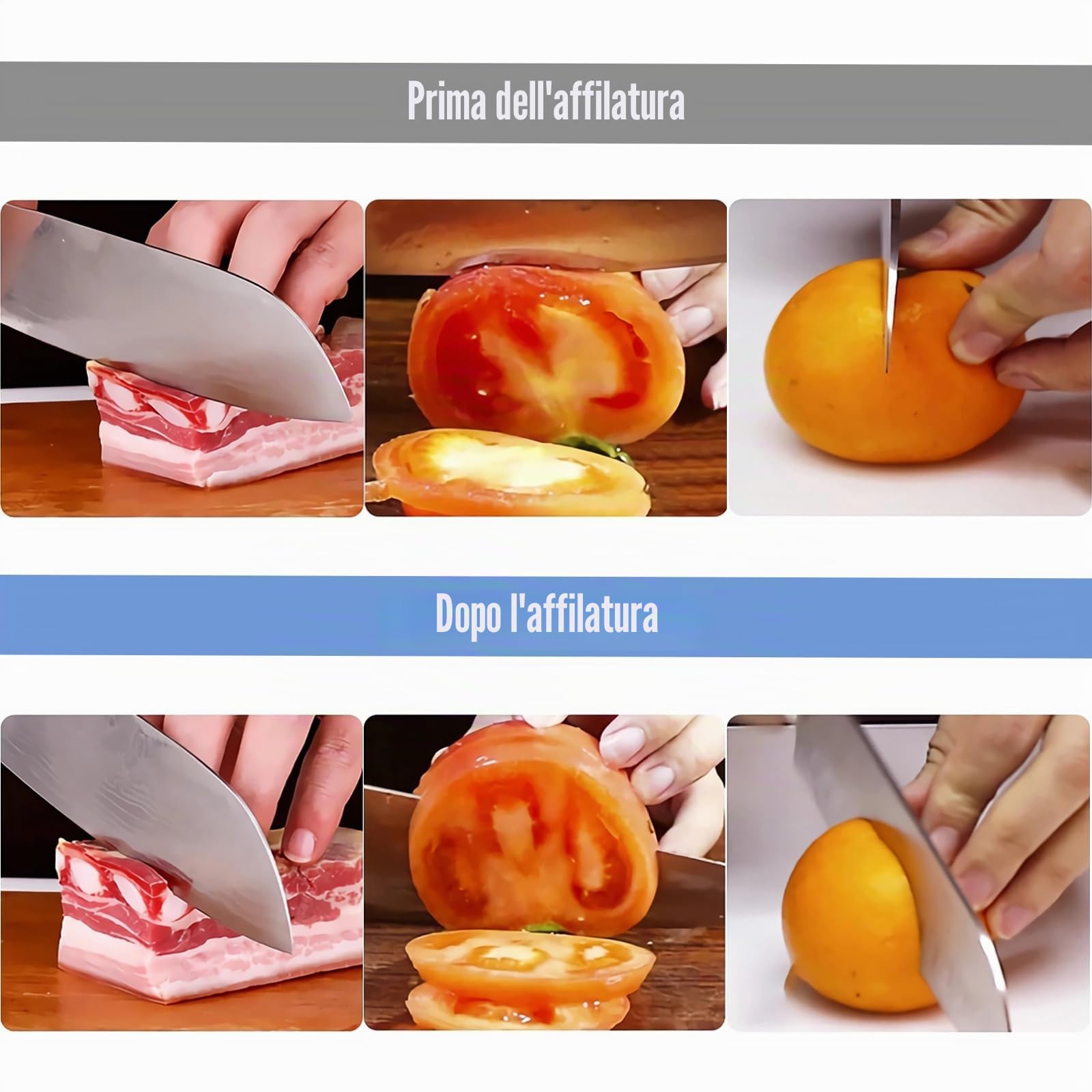 HOSHANHO Pietre per Affilare Grana 1000/6000 - Pietra Affilacoltelli Professionale, 2-in-1 Affilacoltelli Cote, Affila Coltelli con Base in Silicone Antiscivolo e Guida Angolare