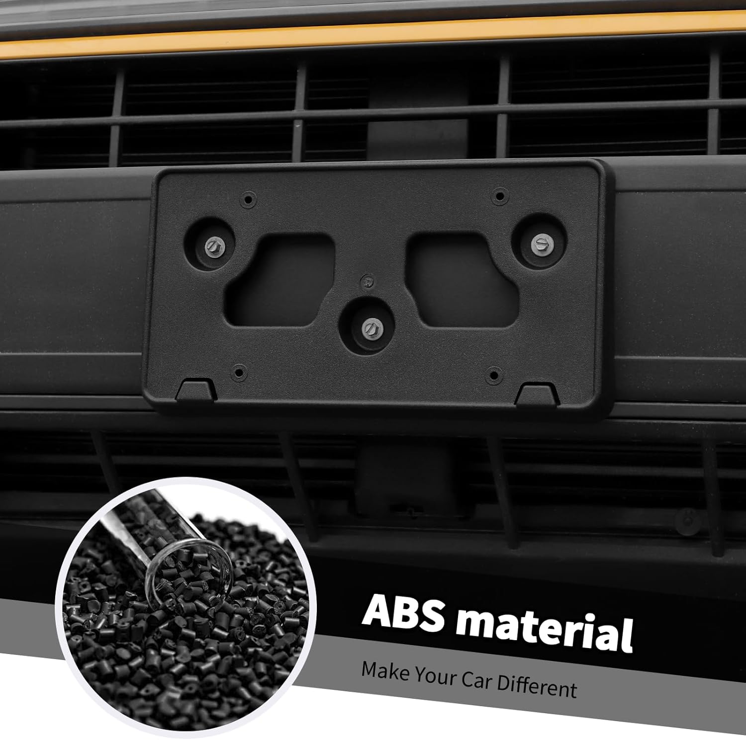 Jimen Fit for Ford Bronco Sport 2021-2024, Front License Plate Holder Frame Tag Mount Bracket (Black)