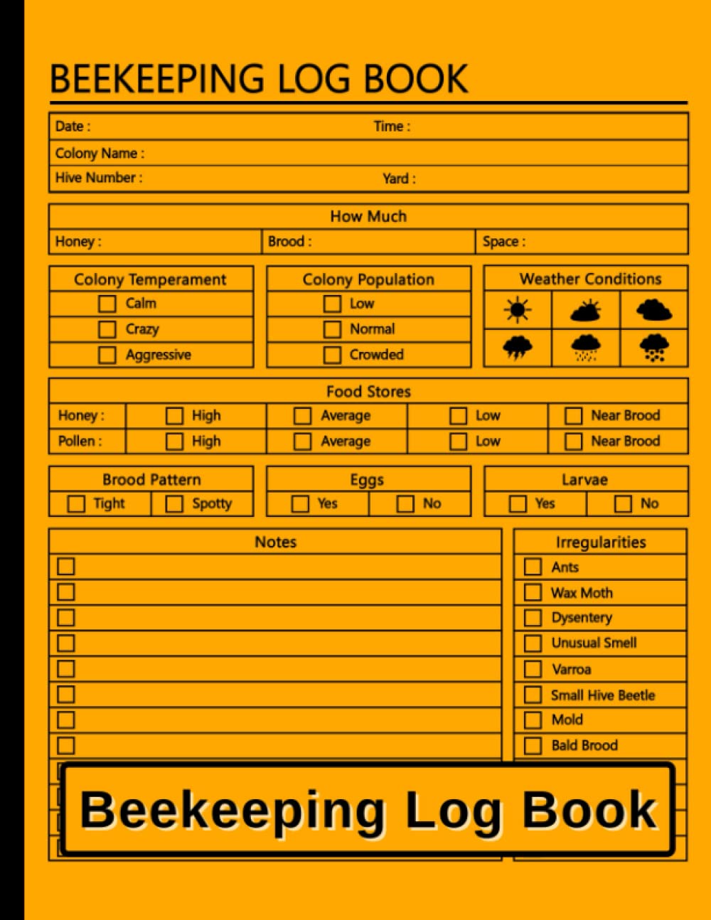 beekeeping-log-book-beekeeper-journal-for-a-hive-inspection-perfect-for-beginner-and-experienced-beekeepers-zikra-tarek-amazon-com-books for Free Printable Hive Inspection Sheets Beekeeping Log Book: Beekeeper Journal for a Hive Inspection, Perfect for Beginner and Experienced Beekeepers: Zikra, Tarek: Amazon.com: Books for Free Printable Hive Inspection Sheets