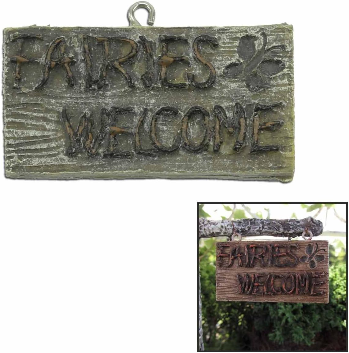 Hand Painted "Fairies Welcome" Sign For Gardens and Planters