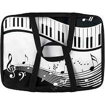 Music Note Insulated Casserole Bag Pizza Delivery Bags Anti Oil Food Carrier Bag Keeps Food Hot Cold Insulation Bag for Catering Doordash Parties