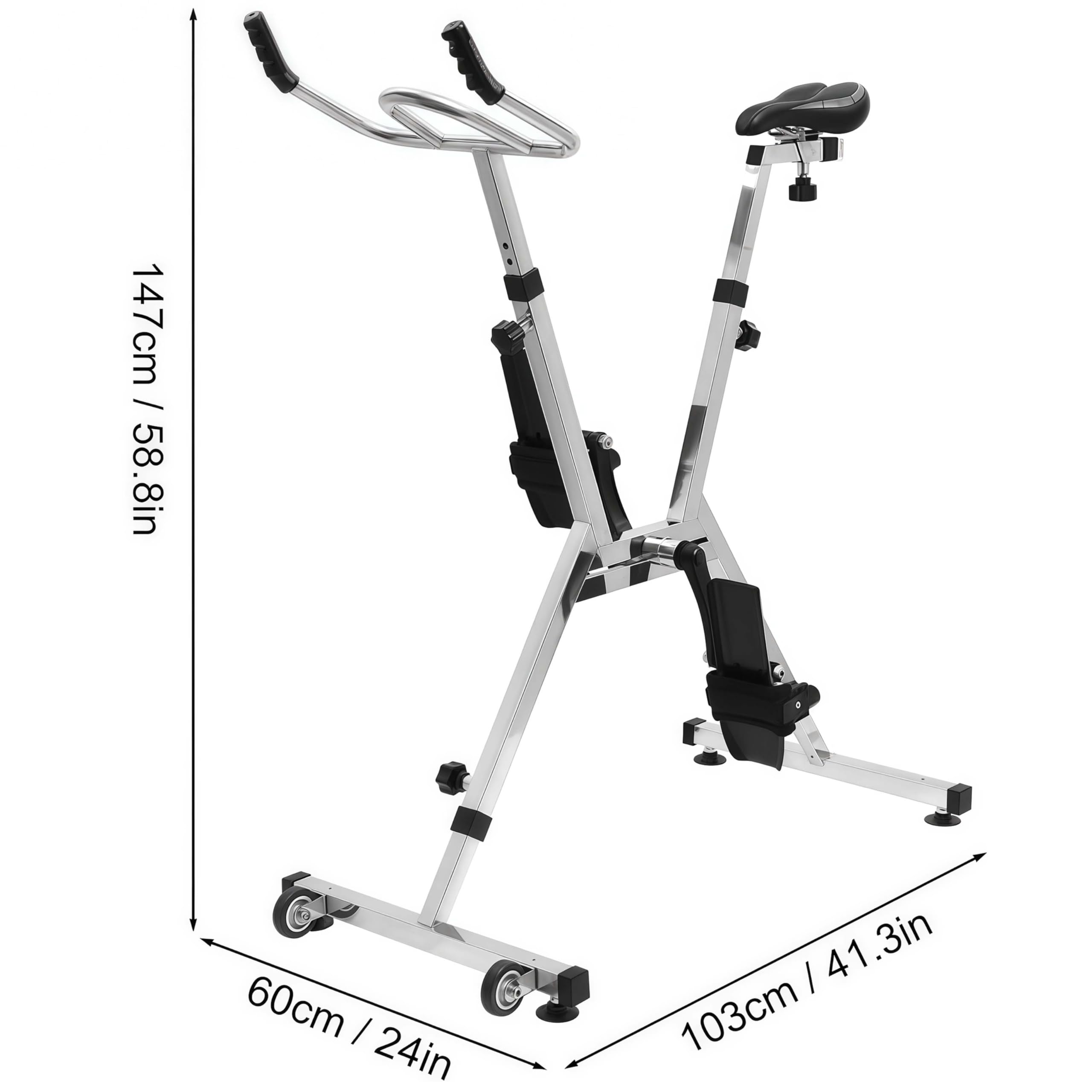 Aquabikes Aus Edelstahl 316l, Fitnessbike FüRs Schwimmbad, Fitness-UnterwasserfahrräDer FüRs Training, Mit Pu-Sitz Und Pe-Pedal, FüR Fitnesscenter Und Heimtrainer