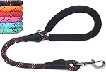 VIVAGLORY Short Dog Leash Closelyt Traffic Leash for Dog with Soft Padded Handle for Training & Walking, Padded Neoprene & Heavy Duty, 12Inch, Black | with Soft Padded Handle for Walking & Training, Padded Neoprene & Heavy Duty
